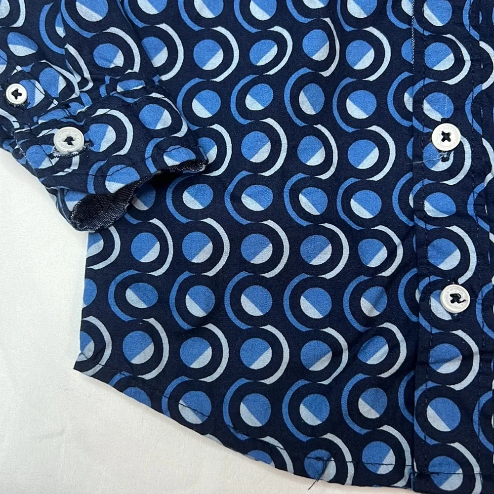 Ben Sherman Kids Blue‎ Button Up Dress Shirt Baby Boy Size 12 Months